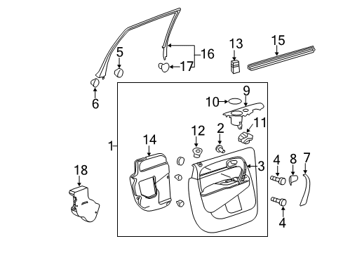 2012 Buick Enclave Rear Door Diagram