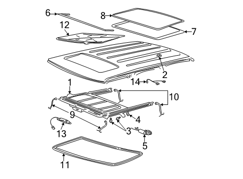 2004 Oldsmobile Bravada Sunroof Diagram