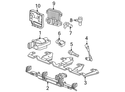2006 Cadillac CTS Plug Wire Diagram for 19351592