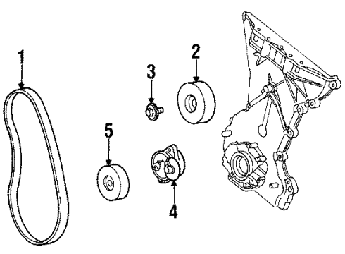 1996 Saturn SL Serpentine Belt Diagram for 21008368