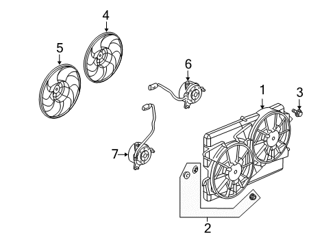 2008 Saturn Vue Cooling System, Radiator, Water Pump, Cooling Fan Diagram 5 - Thumbnail