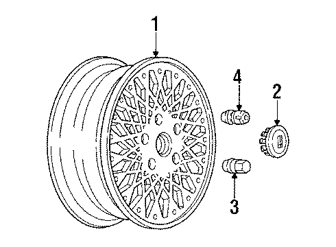 1994 Oldsmobile Silhouette Wheels, Covers & Trim Diagram