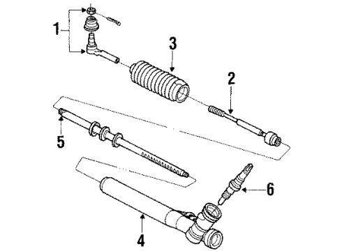 1990 Buick Reatta P/S Pump & Hoses, Steering Gear & Linkage Diagram 2 - Thumbnail