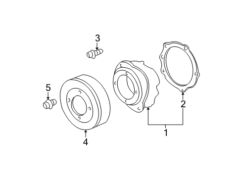 2005 Pontiac Aztek Cooling System, Radiator, Water Pump, Cooling Fan Diagram 1 - Thumbnail