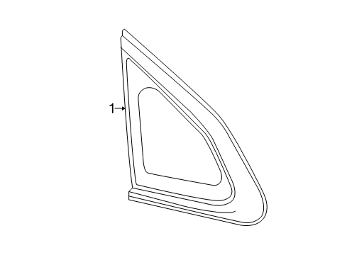 2021 Chevy Malibu Glass & Hardware - Quarter Panel Diagram