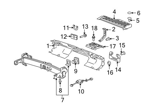 2010 Hummer H3T Rear Bumper Diagram