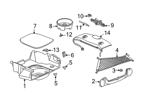 2005 Buick Park Avenue Interior Trim - Rear Body Diagram