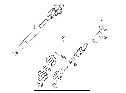 2008 Cadillac Escalade Steering Column & Wheel, Shroud, Switches & Levers Diagram 3 - Thumbnail