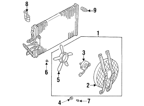 1994 GMC C3500 A/C Condenser Fan Diagram