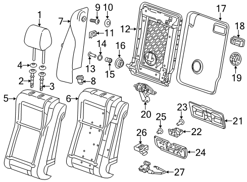 2019 Buick Cascada Bolster Screw, Front Diagram for 11570024