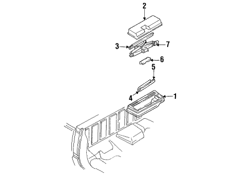 1989 Chevy K1500 Interior Trim - Cab Diagram 3 - Thumbnail