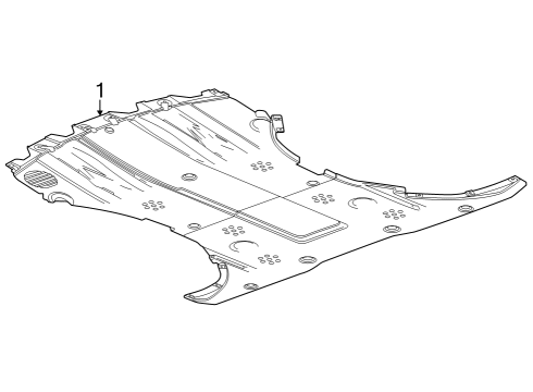 2023 Cadillac LYRIQ Under Cover & Splash Shields Diagram