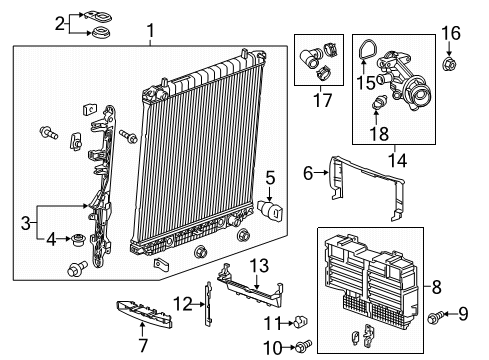 2020 Chevy Colorado Thermostat Gasket Diagram for 12650486