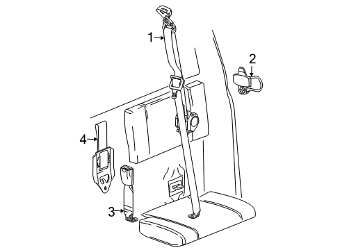 2012 GMC Canyon Seat Belt Diagram