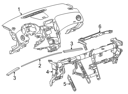 2014 Chevy Cruze Cluster & Switches, Instrument Panel Diagram 1 - Thumbnail