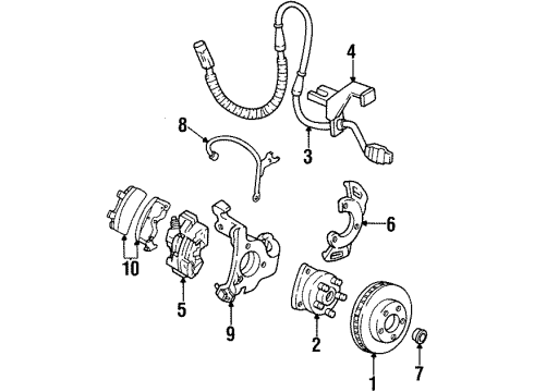 1999 Buick LeSabre Brake Components Diagram