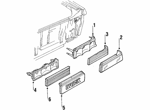 1987 Buick Skyhawk Tail Lamps Diagram