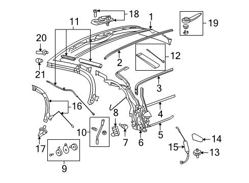 2007 Saturn Sky Convertible Top Diagram