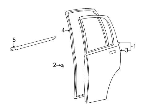2004 Chevy Tracker Rear Door Diagram