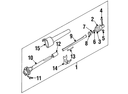 1989 GMC K3500 Lower Steering Column Diagram 1 - Thumbnail