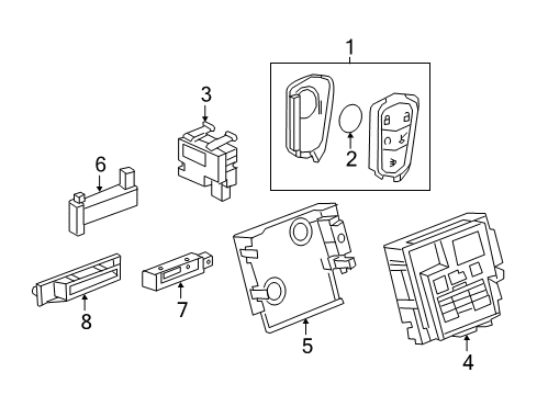 2019 Cadillac XT5 Mount Bracket Diagram for 84402414