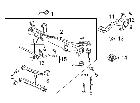 2005 Saturn L300 Trailing Arm, Rear Driver Side Diagram for 21019253