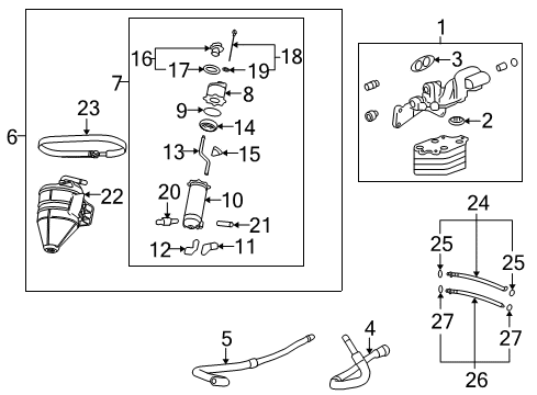 2012 Chevy Corvette Upper Hose Diagram for 15870518