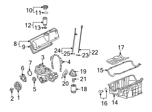 2009 Chevy Malibu Engine Parts & Mounts, Timing, Lubrication System Diagram 3 - Thumbnail