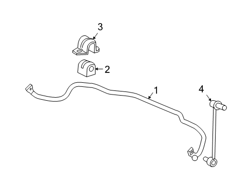 2008 Chevy Uplander Front Suspension, Control Arm, Stabilizer Bar Diagram 2 - Thumbnail