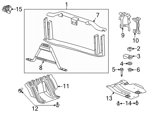 2010 Chevy Silverado 2500 HD Radiator Support Diagram