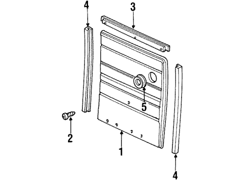 1996 Chevy P30 Interior Trim - Back Door Diagram 1 - Thumbnail
