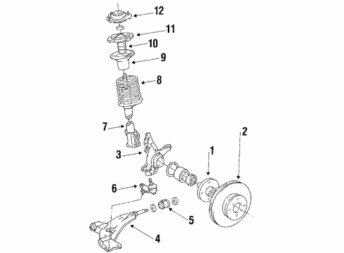 1988 Chevy Nova Caliper Overhaul Kit Diagram for 94843767