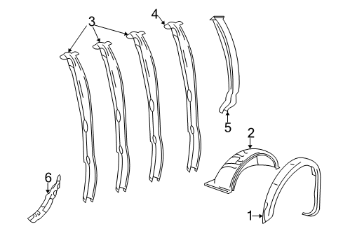 2010 GMC Savana 1500 Inner Structure - Side Panel Diagram 3 - Thumbnail