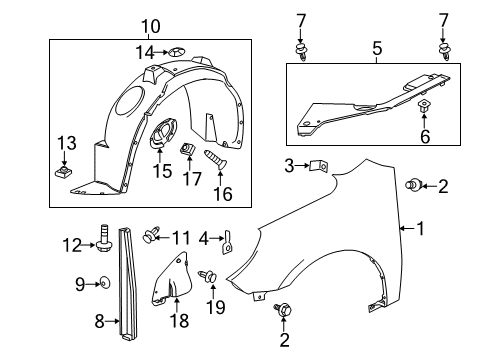 2017 Chevy Equinox Fender & Components Diagram