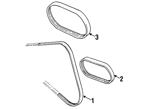 1998 Chevy Tracker A/C Belt Diagram for 30016434
