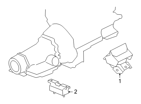 2010 Hummer H3T Engine & Trans Mounting Diagram