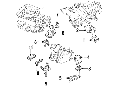1997 Chevy Monte Carlo Transmission Mount Bracket Diagram for 10241103