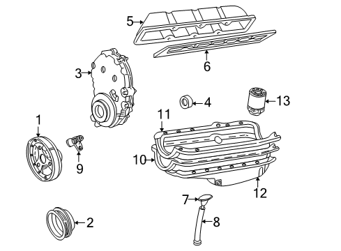1999 GMC Savana 1500 Engine Parts & Mounts, Timing, Lubrication System Diagram 3 - Thumbnail