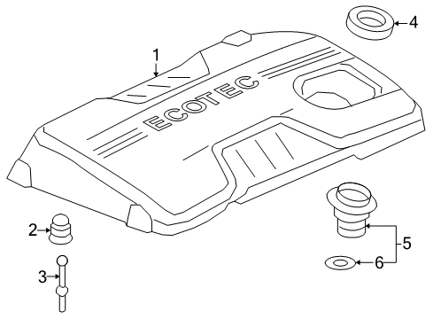 2008 Saturn Aura Engine Appearance Cover Diagram 3 - Thumbnail
