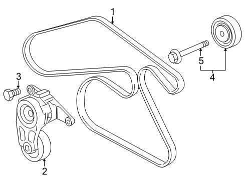 2014 Buick LaCrosse Belts & Pulleys Diagram