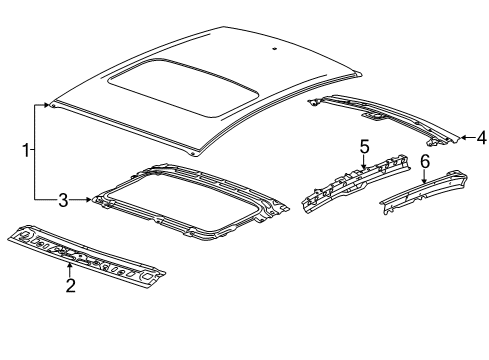 2020 Chevy Sonic Roof & Components Diagram 3 - Thumbnail