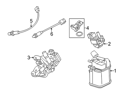 2021 Chevy Trax Purge Valve Diagram for 25206067