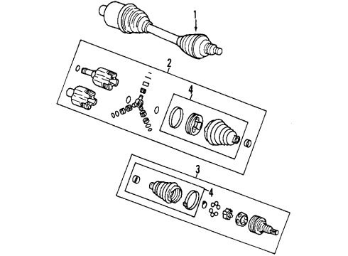 2001 Oldsmobile Intrigue Front Axle Shafts & Joints, Drive Axles Diagram