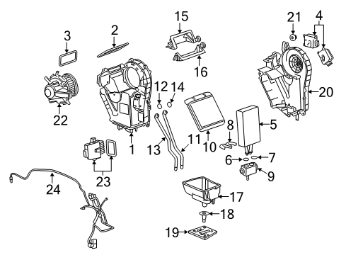 2012 Buick Enclave HVAC Case Diagram