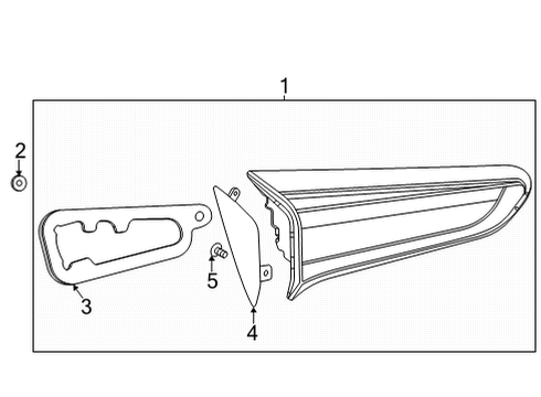 2021 Buick Encore GX Backup Lamp, Rear Driver Side Diagram for 42756091