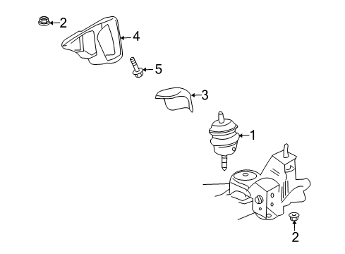 2009 Pontiac G8 Mount Bracket Diagram for 92160950
