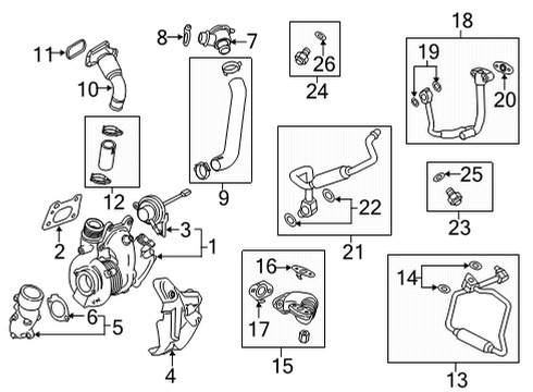 2022 Cadillac CT4 Water Pipe Diagram for 12703146