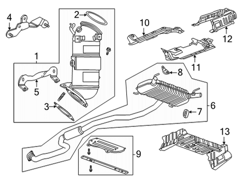 2021 Cadillac CT5 Exhaust Components Diagram
