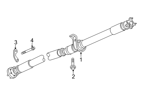 2012 Buick Enclave Drive Shaft - Rear Diagram