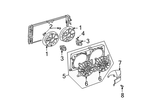 2005 Chevy Classic Cooling System, Radiator, Water Pump, Cooling Fan Diagram 2 - Thumbnail